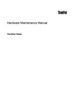 thinkpad tablet hardware maintenance manual